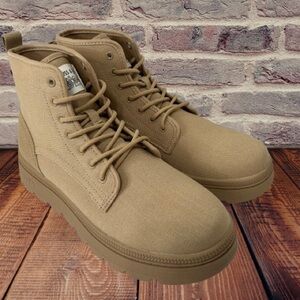 Levi's Hayley Women's Heavy Canvas Platform Ankle Boots, Sand 10M